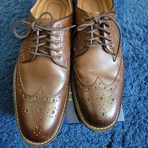 Johnston & Murphy Brown leather Mercer Wingtip